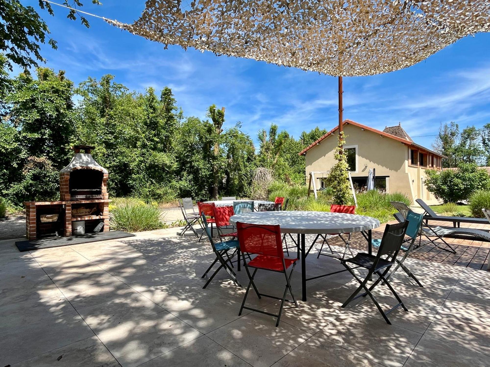 Gite Campagne Famille 15 Pers Piscine Chauffee Jeux Enfants Petanque Saint-Sauvy Kültér fotó