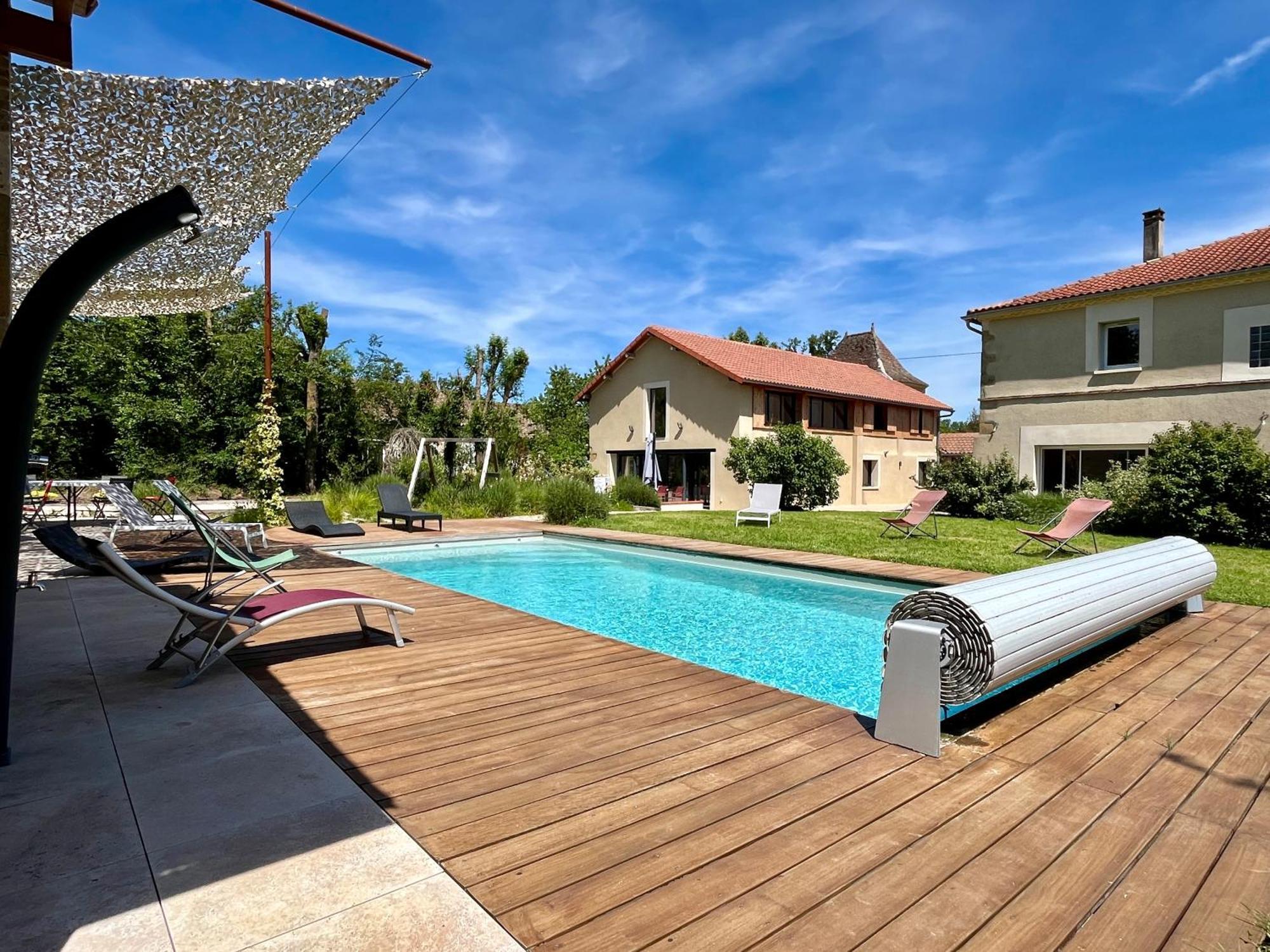Gite Campagne Famille 15 Pers Piscine Chauffee Jeux Enfants Petanque Saint-Sauvy Kültér fotó