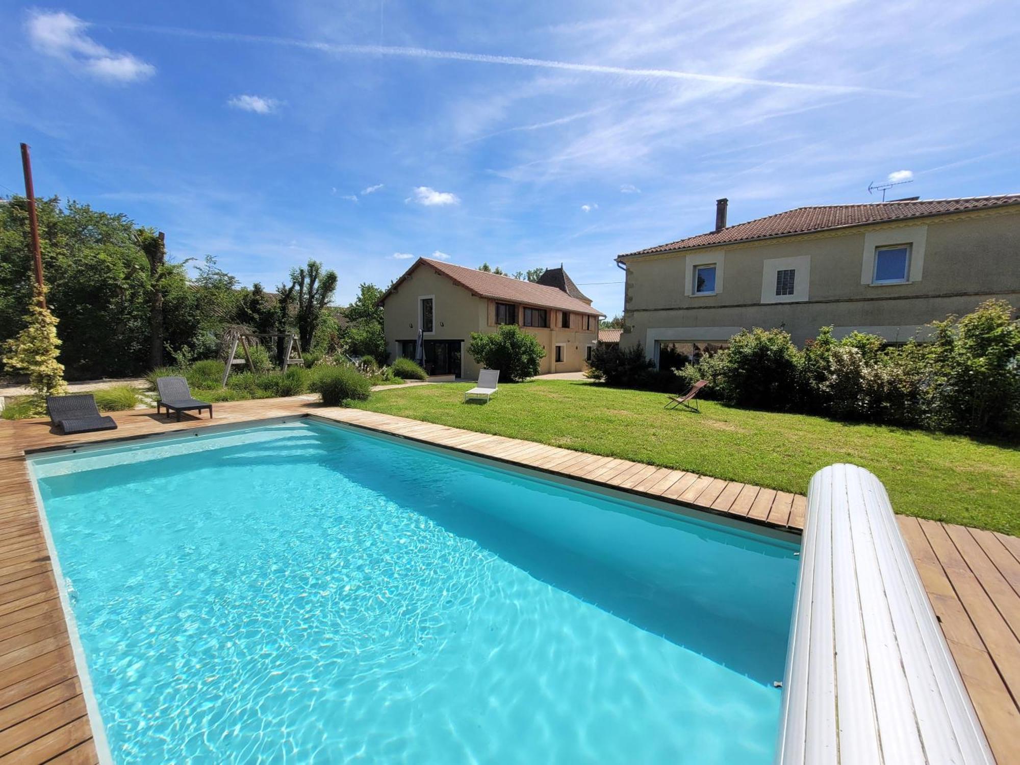 Gite Campagne Famille 15 Pers Piscine Chauffee Jeux Enfants Petanque Saint-Sauvy Kültér fotó